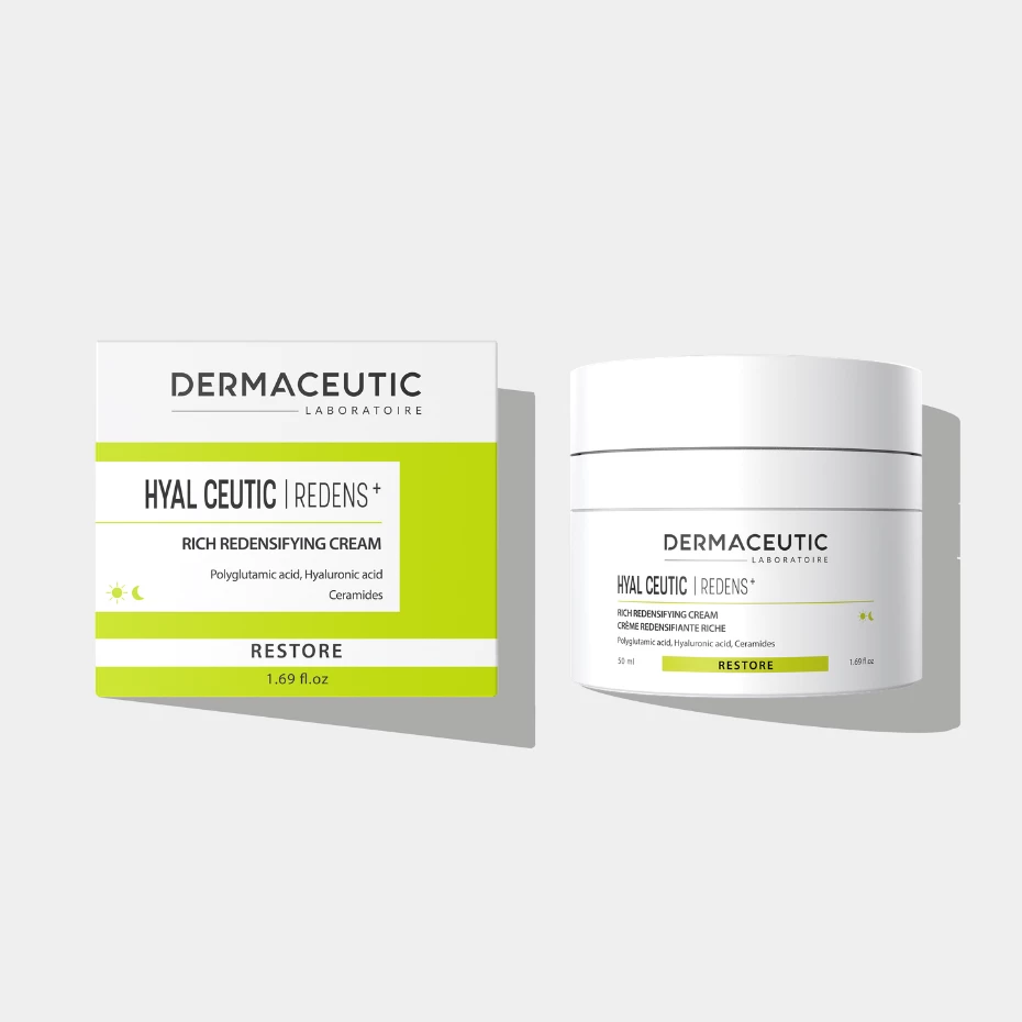Dermaceutic Hyal Ceutic Redens+. Насыщенный ремоделирующий крем с гиалуроновой и полиглутаминовой кислотой